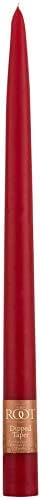 Root Candles Unscented Dinner Candles Premium Beeswax Blend Boxed Candle Set, 12-Inch, Red, 12-Count