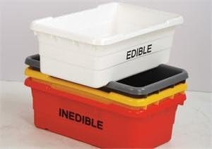 ULTRASOURCE Food Approved Bus Totes/Meat Lug (6 Pack, White Edible)