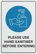 Please Use Hand Sanitiser Before Entering Sign 12X8 Inch Tin Sign Great For Garden And Yard Wall Decor