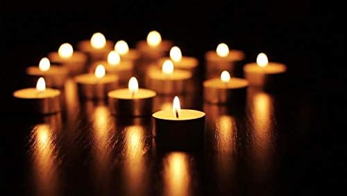 200 Unscented Tea Lights Candles White, Smokeless, Dripless & Long Lasting Paraffin Small Votive Mini Tealight Candle for Home, Pool, Shabbat, Weddings & Emergencies (200-Pack)