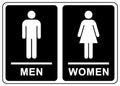 Men Women Toilet Sign 12 X 8 Inch Metal Sign, Rustproof Aluminum, Multicolor