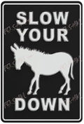 Metal Tin Sign Slow Your Ass Down Sign Indoor & Outdoor Use Safety Warning Sign 12""X8"", Acrylic3