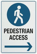 No Pedestrian Access Sign Safety Signs 12X8 Inches Metal Aluminum Signs, Weather Resistant, Weatherproof, Indoor Or Outdoor