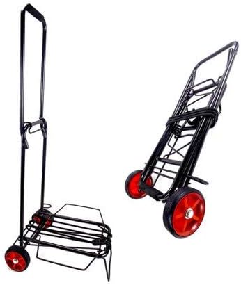 ISOP Shopping Cart Dolly 2 Wheels | Folding Lightweight Hand Truck | Utility Trolley | Portable Foldable | Easy-to-Store - 2 Wheels | 60 Pounds Weight Capacity | Sturdy Dolly Cart with Wheels