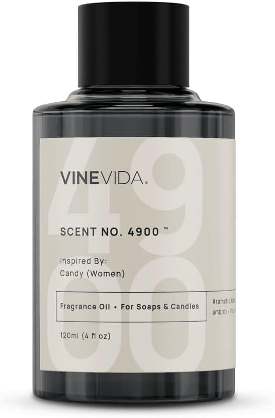 VINEVIDA [120mL] Candy (Women) Fragrance Oil for Candle Making - Natural Candle Oil Scents - Soap Making Essential Oil - Made in USA