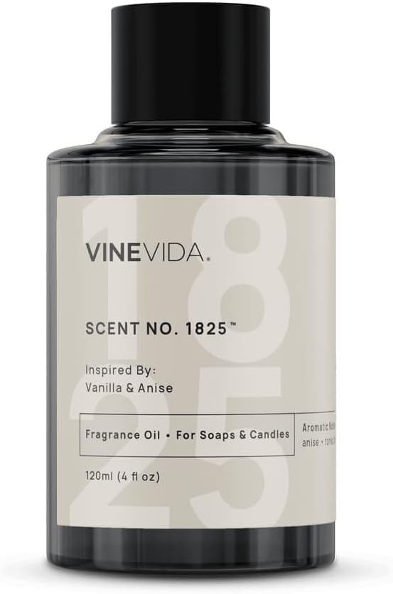 VINEVIDA [120mL] Vanilla & Anise Fragrance Oil for Candle Making - Natural Candle Oil Scents - Soap Making Essential Oil - Made in USA