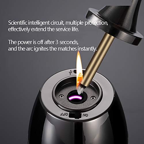Permanent Match, Ten Thousand Match Lighter - The Forever Lighter, Fire Starter Kerosene Refillable, Chargeable Electronic - Great Gift for Father, Husband, Boyfriend - No Oil (Blue)