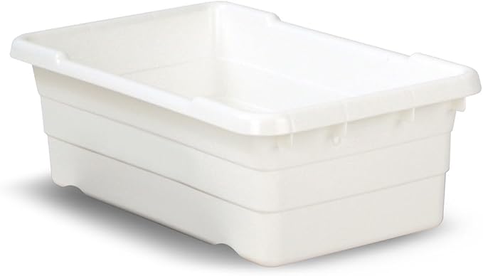 ULTRASOURCE Food Approved Bus Totes/Meat Lug (6 Pack, White)