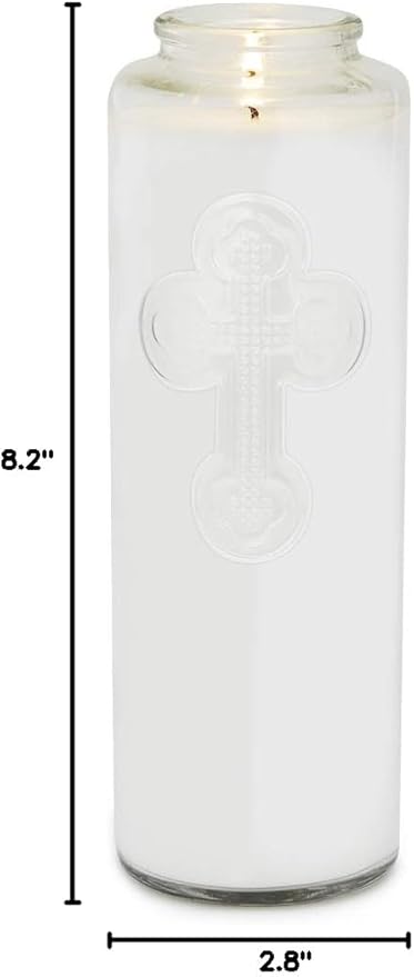 Root Candles Prayer Candles Clear Glass Devotional 7-Day Prayer Candle, 1-Count, Saint Jude