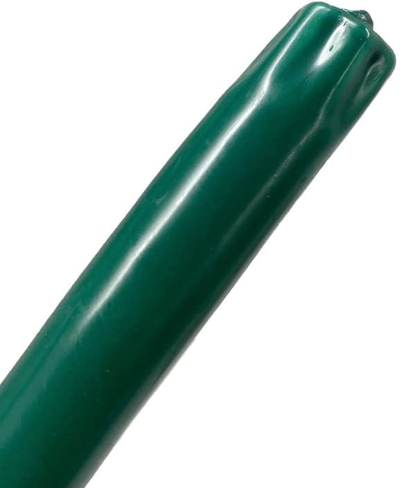 D'light Online Elegant 10" Unscented Dark Green Taper Candles, Premium Quality Hand-Dipped Tapered Candles, Dripless and Smokeless - Set of 12 Individually Wrapped (10 Inch, Dark Green)