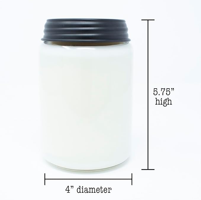 Milkhouse Candle Company, Peaches & Poppies, Farmhouse Collection, Scented Soy Candle, Mason Jar Candle, 26 Ounce
