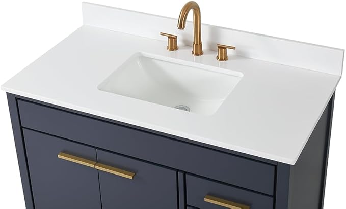 Tennant Brand 42 inch Modern Style Beatrice Bathroom Sink Vanity (Navy Blue, 42 inch)
