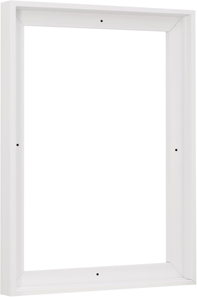 Pixy Canvas Floater Frame 12x24 for 3/4 (0.75) inch Deep Canvas Paintings/Canvas Prints/Wood Canvas Panels/Wall Art/Wall Decor/Home Decor/Artwork (White, 12 x 24 inch, Portrait)