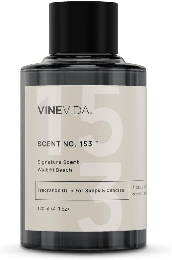 VINEVIDA [4 oz] Waikiki Beach; Fragrance Oil for Candle Making and Soap Making - Premium Candle Scents for Soy Candles
