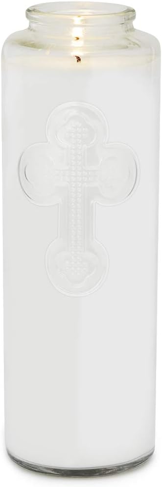 Root Candles Prayer Candles Clear Glass Devotional 7-Day Prayer Candle, 1-Count, Day of The Dead (Spanish)