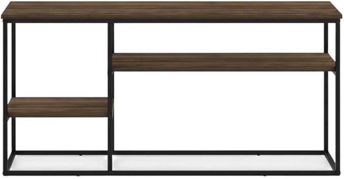 Furnifact Walnut Modern Lifestyle TV Stand for TVs up to 50 inches, Stylish Composite Wood Construction, Contemporary Design, Ample Storage Space