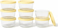 DURA LIVING 16-Piece Glass Food Storage Containers Set (8 Containers + 8 BPA-Free Lids) | 1-Cup, Leakproof | Microwave, Freezer, Oven & Dishwasher Safe | Ideal for Meal Prep & Pantry Organization