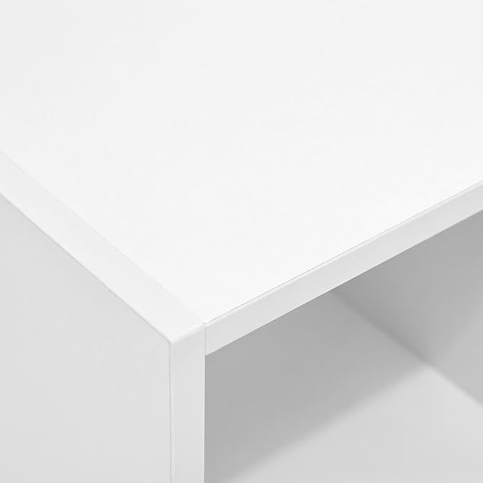 Furnifact White 3-Tier Open Shelf Bookcase, Modern Design, Durable Wood Material, Space-Saving Storage Solution for Home and Office Use