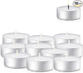 Tea Lights Candles - 4.5 Hour Burn Time - 10 Pack Bulk Candles - White Unscented - Travel Candles - Shabbat Candles - Long Burn Time