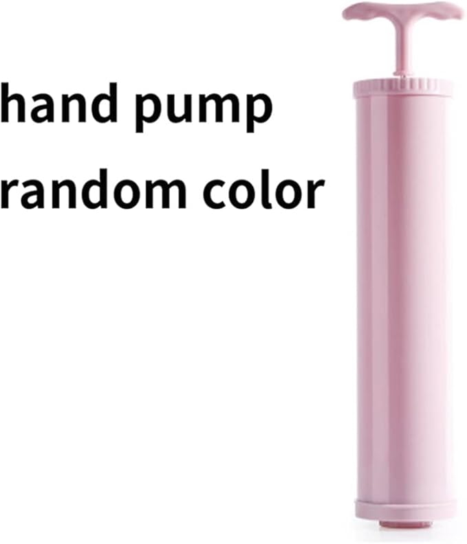 10Pcs Home Vacuum Bfor Clothes Storage Bwith Valve Transparent Border Foldable Compressed Organizer Saving Seal Packet, 100*80Cm, Pink Manual Air Pump, Xwgyl-0129/Pink Manual Air Pump/100*80