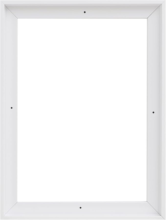 Pixy Canvas Floater Frame 12x24 for 3/4 (0.75) inch Deep Canvas Paintings/Canvas Prints/Wood Canvas Panels/Wall Art/Wall Decor/Home Decor/Artwork (White, 12 x 24 inch, Portrait)