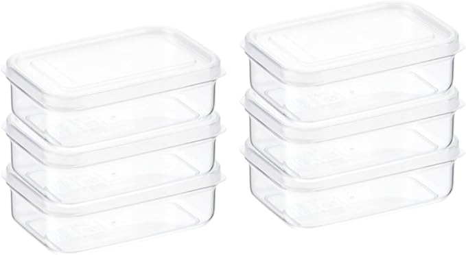Lustroware (Set of 6) Micro Clear 21oz Kitchen Pantry Food Storage Container Set with Lid, Shatterproof, BPA Free, Dishwasher, Microwave Safe Canister, Fridge Refrigerator Organizer, Made in Japan