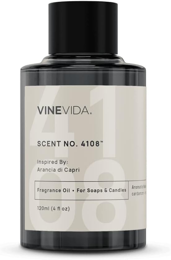 VINEVIDA [120mL] Arancia di Capri Fragrance Oil for Candle Making - Natural Candle Oil Scents - Soap Making Essential Oil - Made in USA