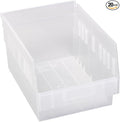 Quantum Storage Systems QSB207CL Hanging Plastic Shelf Bin Storage Containers 11-5/8" Length, 8-3/8" Width, 6" Height, Clear, Pack of 20
