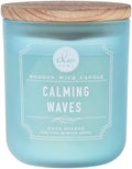 DW Home Calming Waves Scented Candle for Home, 12 oz, Wooden Wick Candle Jar, Up to 40H Burn Time, Luxury Scented Candle for Relaxation, Gifting, Home Décor