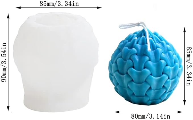 Cestony 3D Seed of Life Candle Silicone Molds for Making Candle Resin Pillar Aromatherapy Gypsum Candles Wax Soap Flower Specimen Clay Craft