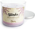 English Lavender Highly Scented Natural 3 Wick Candle, Essential Fragrance Oils, 100% Soy, Phthalate & Paraben Free, Clean Burning, 14.5 Oz.
