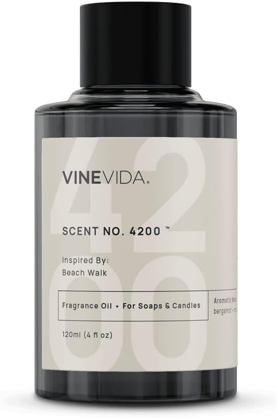 VINEVIDA [120 Ml] Scent NO. 4200 Inspired by Beach Walk | Premium Fragrance Oil for Candle Making & Soap Making | Candle Scents for Soy Wax | Scented Oils for Car Freshies & Bath Products