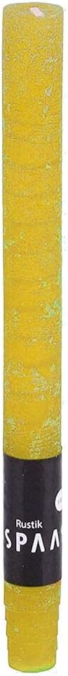 Spaas 12 x 12 Rustic Unscented Household Candles, Paraffin Wax Autumn Yellow, D 21 mm x H 250 mm