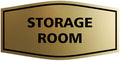 Signs ByLITA Fancy Storage Room Sign (Brushed Gold) - Medium 10 Pack