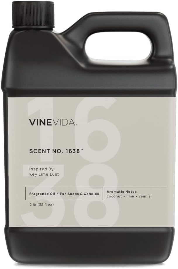 VINEVIDA [32oz] Key Lime Lust Fragrance Oil for Candle Making - Natural Candle Oil Scents - Soap Making Essential Oil - Made in USA