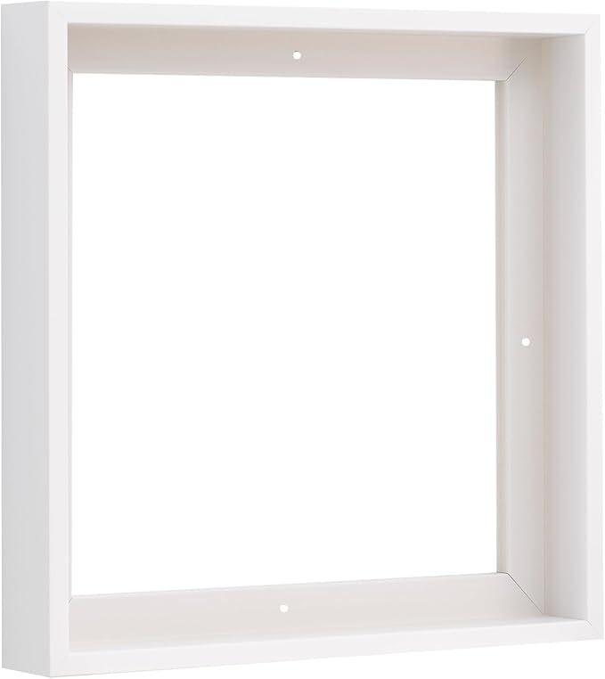 Pixy Canvas Floater Frame 22x22 for 1-1/2 (1.5) inch Deep Canvas Paintings/Canvas Prints/Wood Canvas Panels/Wall Art/Wall Decor/Home Decor/Artwork (White, 22 x 22 inch, Square)