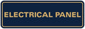 All Quality Standard Electrical Panel Wall or Door Sign - Durable Material | Clear and Functional Sign | Easy Installation‌ - Navy Blue/Gold - Large (1 Pack)