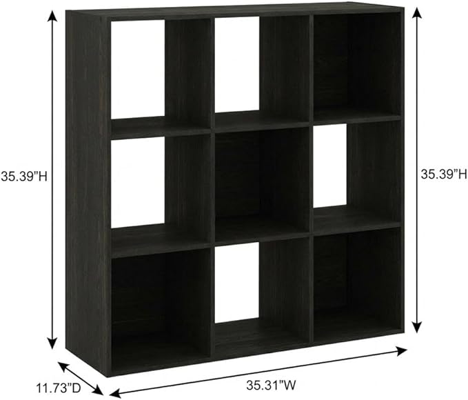 Furnifact Espresso Bookcase with Sturdy Wooden Construction, Spacious Storage, Elegant Finish, Ideal for Home and Office Organization