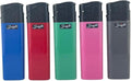 Scripto Electronic Lighters with Lighter Leash, Push Button Assorted Colors, Pack of 5 Lighters and 1 Original Leashes