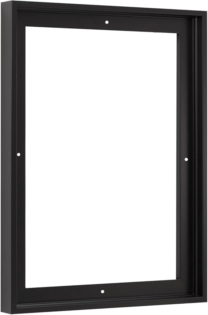 Pixy Canvas Floater Frame 24x32 for 3/4 (0.75) inch Deep Canvas Paintings/Canvas Prints/Wood Canvas Panels/Wall Art/Wall Decor/Home Decor/Artwork (Black, 24 x 32 inch, Portrait)
