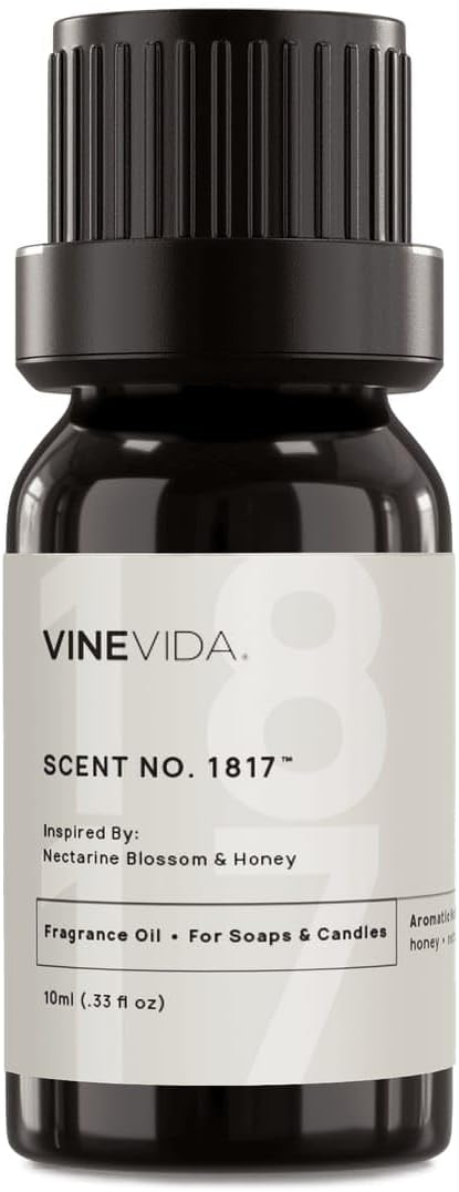 VINEVIDA [10mL] Nectarine Blossom & Honey Fragrance Oil for Candle Making - Natural Candle Oil Scents - Soap Making Essential Oil - Made in USA