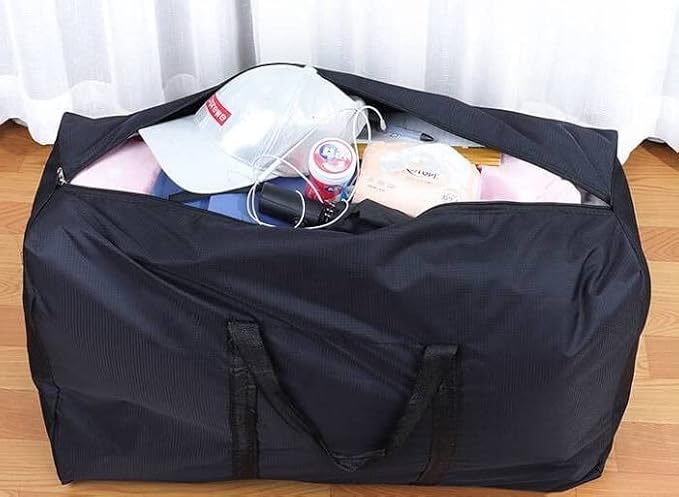 Extra Large Storage Bag for Moving Travel Bag Waterproof Large Moving Bag with Double Zippers and Reinforced Handles Large Capacity Duffle Bag for Moving Traveling Home Storage Packing, 2X160L, 39.37