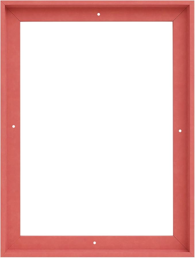 Pixy Canvas Floater Frame 26x28 for 3/4 (0.75) inch Deep Canvas Paintings/Canvas Prints/Wood Canvas Panels/Wall Art/Wall Decor/Home Decor/Artwork (Pastel Red/Pink, 26 x 28 inch, Portrait)