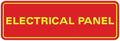 All Quality Standard Electrical Panel Wall or Door Sign - Durable Material | Clear and Functional Sign | Easy Installation‌ - Red/Yellow - Small (10 Pack)