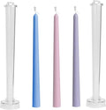 2-Pack Taper Candle Molds 10.2-Inch, Durable PC, Easy-Release, DIY Candle Making Supplies for Wedding & Dinner