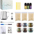 Homemade Soy Candle Making Kit - Complete Set - Soy Wax, 6 Candle Jars, 3 Delightful Scents - Perfect for Home Decor - DIY Beginner Scented Candle Making Kit