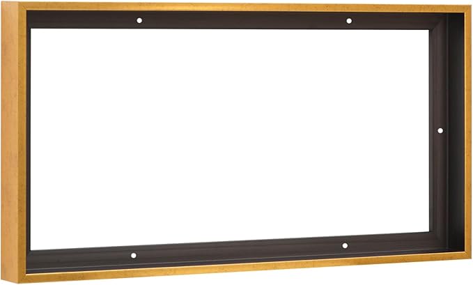 Pixy Canvas Floater Frame 20x28 for 1.5 inch Deep Canvas Paintings/Canvas Prints/Wood Canvas Panels/Wall Art/Wall Decor/Home Decor/Artwork (Rustic Gold, 20 x 28 inch, Landscape)