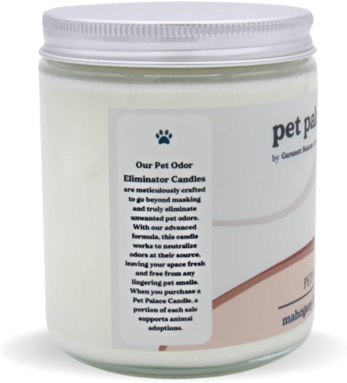 Pet Palace Candles - Odor Eliminator Candle - 100% Soy - Neutrolizer Eliminates Odors from Pets, Smoke, Urine, and More. Eco-Friendly and Non-Toxic (Mahogany Driftwood)