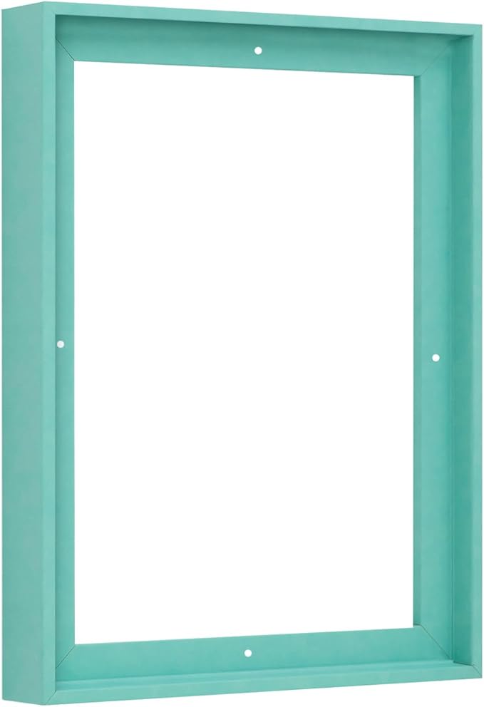 Pixy Canvas Custom Sized Floater Frame for 1-1/2 (1.5) inch Deep Canvas Paintings/Canvas Prints/Wood Canvas Panels/Wall Art/Wall Decor/Home Decor/Artwork (Lucite Green, Custom Size, Portrait)