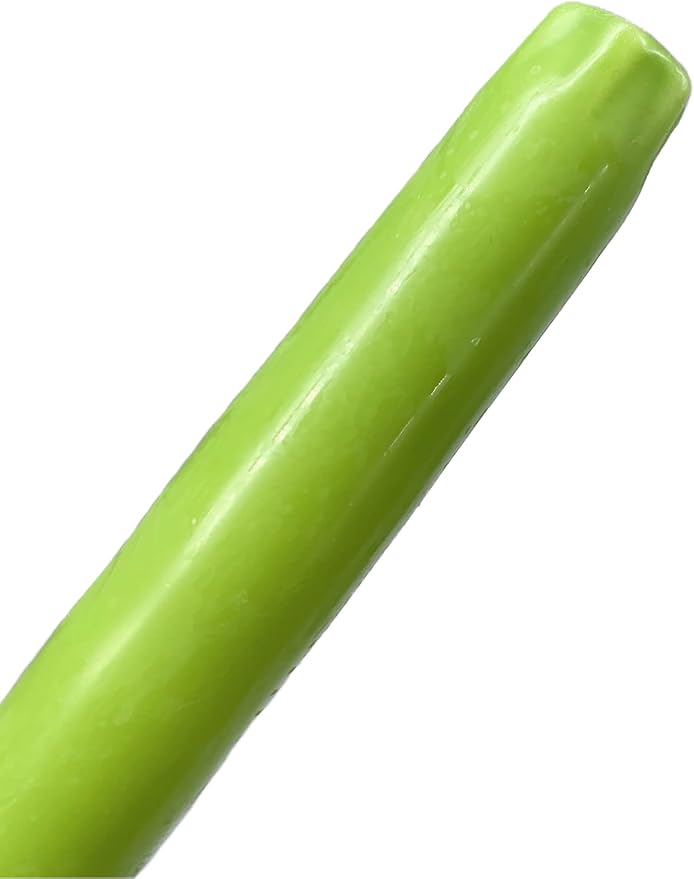D'light Online Elegant 10" Unscented Fresh Lime Green Tapered Candles Premium Quality Candles Hand-Dipped, Dripless Taper Candles and Smokeless - Set of 12 Individually Wrapped (10 Inch, Fresh Green)